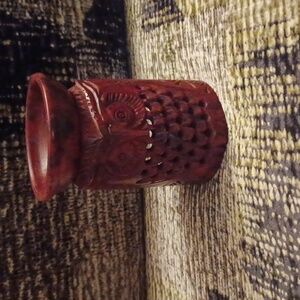4/$60 Carved Red Owl Oil Warmer